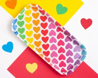 SALE Rainbow Love Hearts Snack Tray