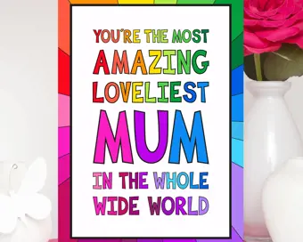 Amazing Loveliest Mum Card