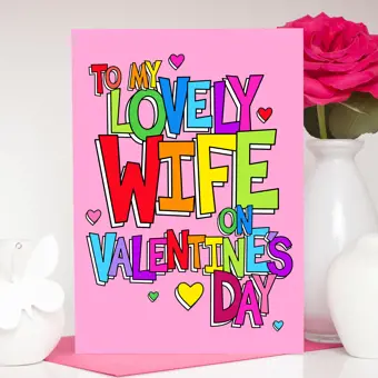 To My Lovely Wife On Valentine's Day Card