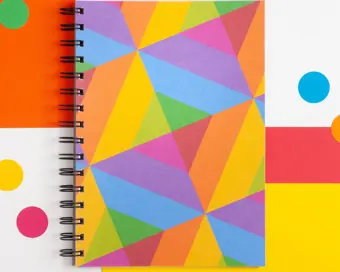 Colourful Geometric Notebook