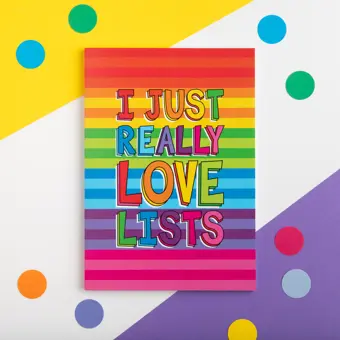 I Just Really Love Lists A5 Notebook