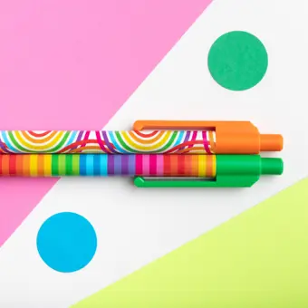 Colourful Rainbow Pens Set of 2