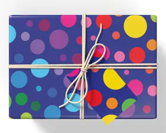 Spotty Blue Wrapping Paper