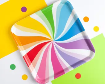 Pastel Rainbow Square Tray