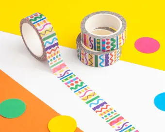 Colourful Crazy Lines Washi Tape