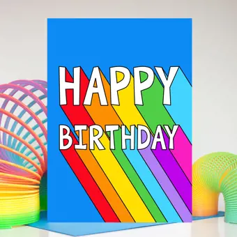 Colourful Happy Birthday Card