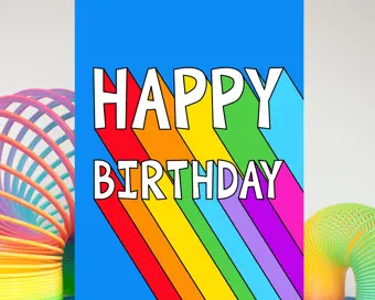 Colourful Happy Birthday Card