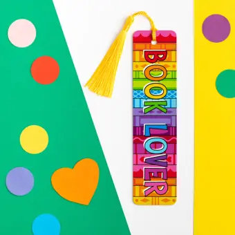 Book Lover Double Sided Metal Bookmark