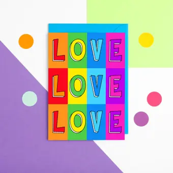 Love Love Love Valentine's Day Card