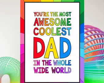 Awesome Coolest Dad Card