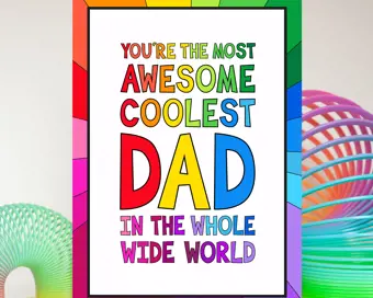 Awesome Best Dad In The World Card