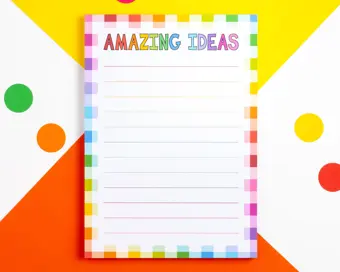 Amazing Ideas Gingham Notepad
