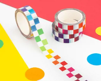 Rainbow Checkerboard Washi Tape