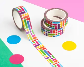 Rainbow Geometric Pattern Washi Tape