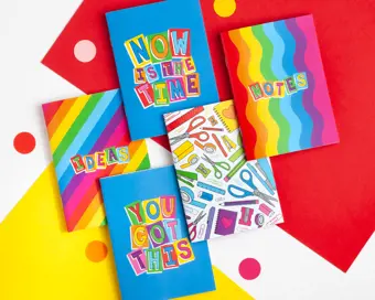 Colourful A6 Notebook Set Of 5