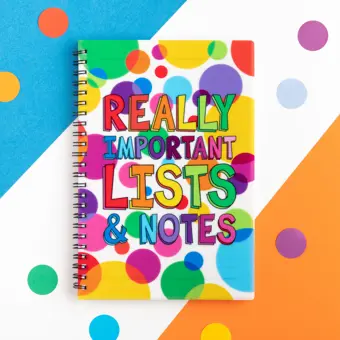 Really Important Lists & Notes A5 Spiral Bound Lined Notebook