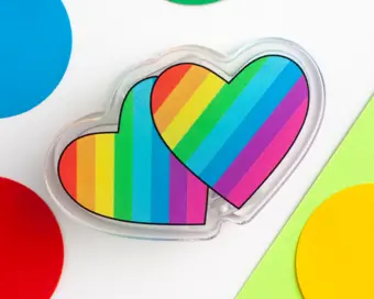 Colourful Hearts Paper Clip