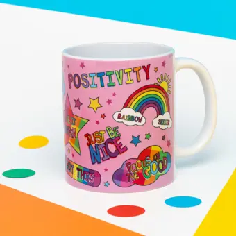 Product Image for: Pink Positive Motivational Mug