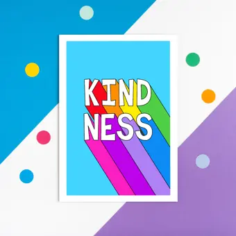 Kindness Typography Art Print