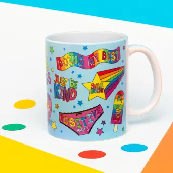 Product Image for: Blue Positivity Encouragement Mug