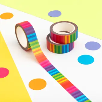 Repeating Rainbow Stripes Washi Tape