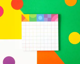 Rainbow Shapes Sticky Notes Pad