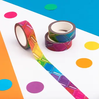 Colourful Rainbow Books Washi Tape