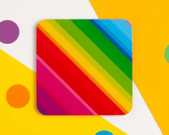 Rainbow Stripe Coaster