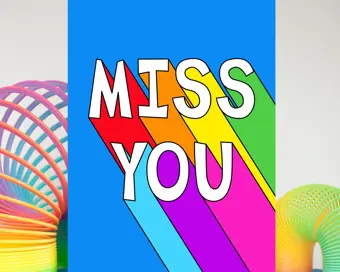 Miss You Card