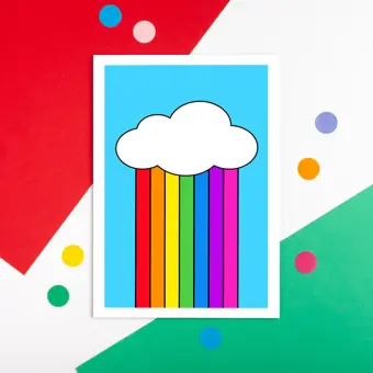 Cloud And Rainbow Wall Art Print