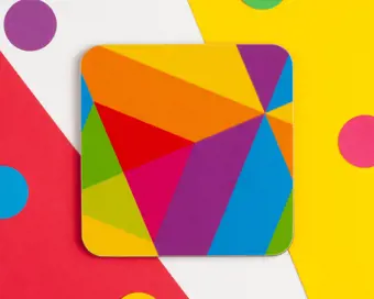 Rainbow Geometric Coaster