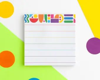 Geometric Shapes Sticky Notes Pad