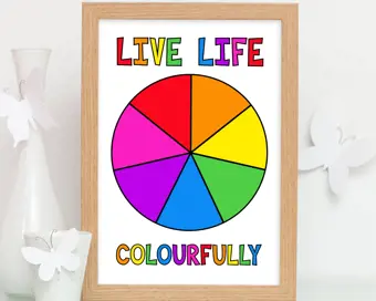Live Life Colourfully Print