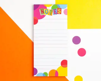 Notes Rainbow Spots List Pad