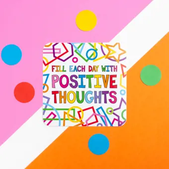 Fill Each Day With Positive Thoughts Vinyl Sticker