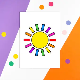 Colourful Rainbow Sunshine Print