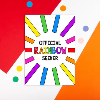 Official Rainbow Seeker Colourful Art Print