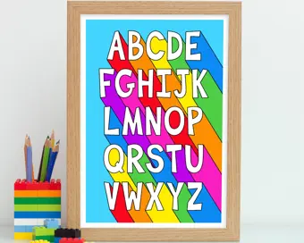 Rainbow Alphabet Print