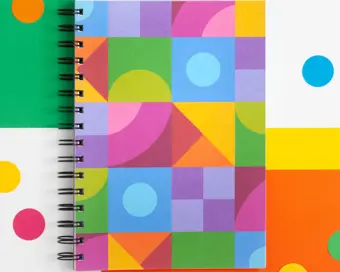 Rainbow Shapes Notebook