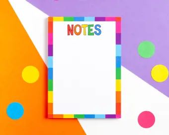Rainbow Squares A6 Notes Pad