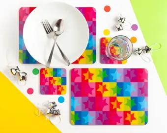 Rainbow Stars Placemat Set
