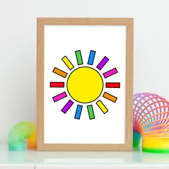Rainbow Sunshine Print
