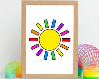 Rainbow Sunshine Print