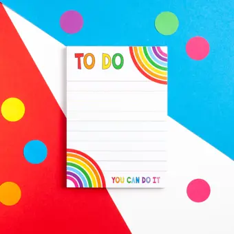 Rainbow A6 To Do Notepad CLEARANCE