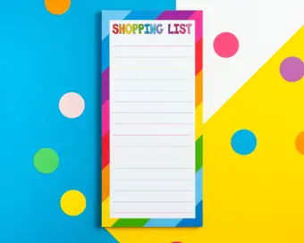 Rainbow Stripe Shopping List Pad