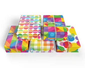 Rainbow Gift Wrap Set of 5