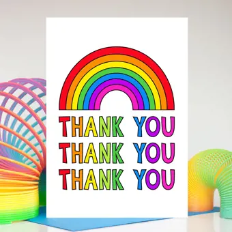 Rainbow Thank You Card