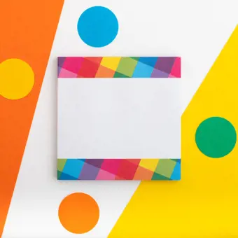 Product Image for: Rainbow Checks Sticky Notes Pad