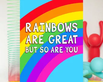 Rainbow Love Card, You&#39;re Great