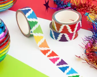 Rainbow Christmas Trees Washi Tape